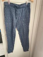 H&M luftige leichte Sommerhose blau geblümt 38 Borsdorf - Borsdorf Vorschau
