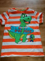 T-Shirt Shirt Gr. 122 Dinosaurier Dino Surfen Nordrhein-Westfalen - Beverungen Vorschau