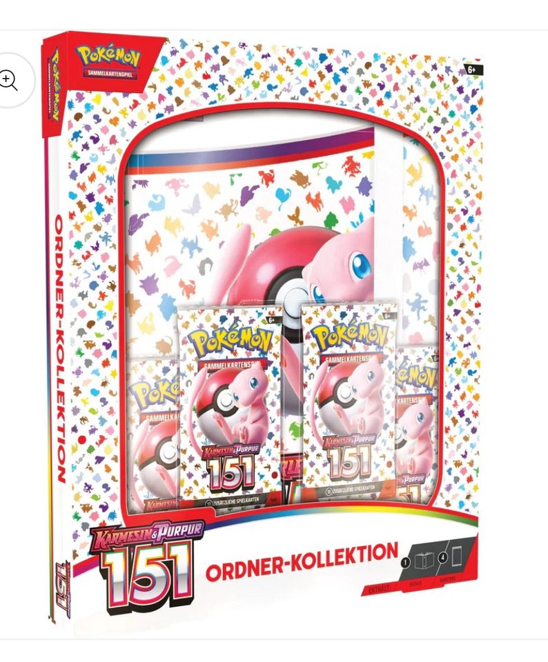 Pokemon 151 Ordner / Binder Kollektion (EN) 4x Booster + Binder in Wesel