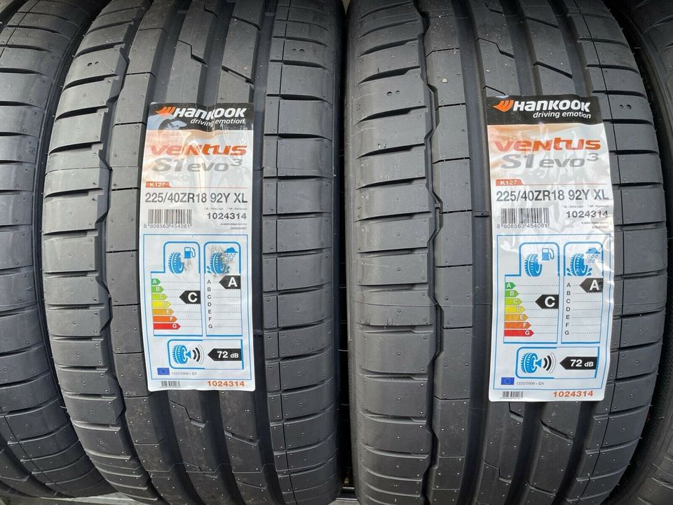 4x Sommerreifen Neu 225 40 R18 92Y Hankook S1 Evo 3 Montage 70€ in Haiger