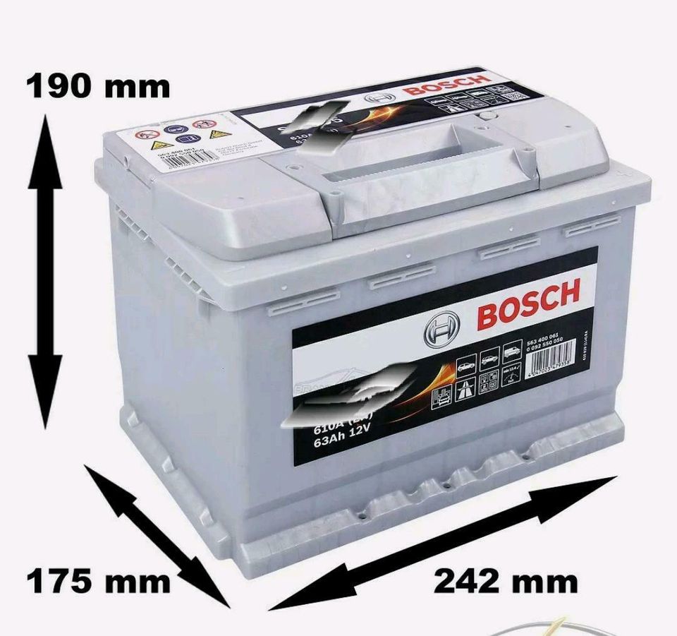 Bosch S5 006 Autobatterie 12V 63Ah 610A