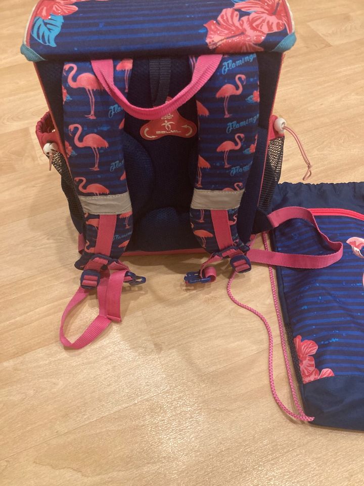 Belmil Mini-Fit Schulranzen 2- teilig Flamingo für Mädchen in Neu Wulmstorf