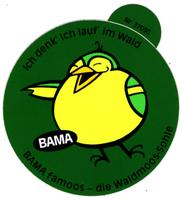 Auto-Aufkleber Sticker - BAMA famoos "Ich denk´ ich lauf im Wald" Bayern - Augsburg Vorschau