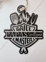 Schild Papas Grillzone Türschild Holzschild Grillen Thüringen - Sondershausen Vorschau