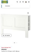 Kopfteil Ikea Brimnes hinter Bett Regal Bücherregal Ablage 170cm Brandenburg - Ludwigsfelde Vorschau