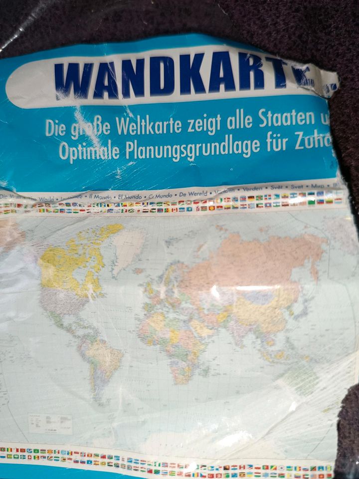2 x Landkarte Deutschland und Welt XXL 105 x 132 cm Poster Kinder in Lehe