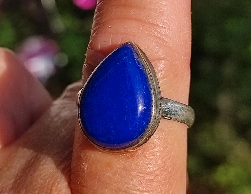 Lapis Ring 19mm 925 Silber Lapislazuli Ring in Egeln