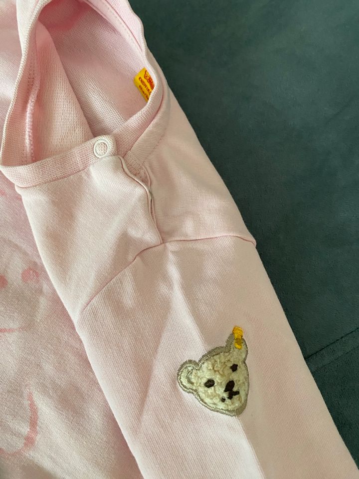 3x Steiff Langarmshirt, für Mädchen, rosa, weiß, Größe 62 in Troisdorf