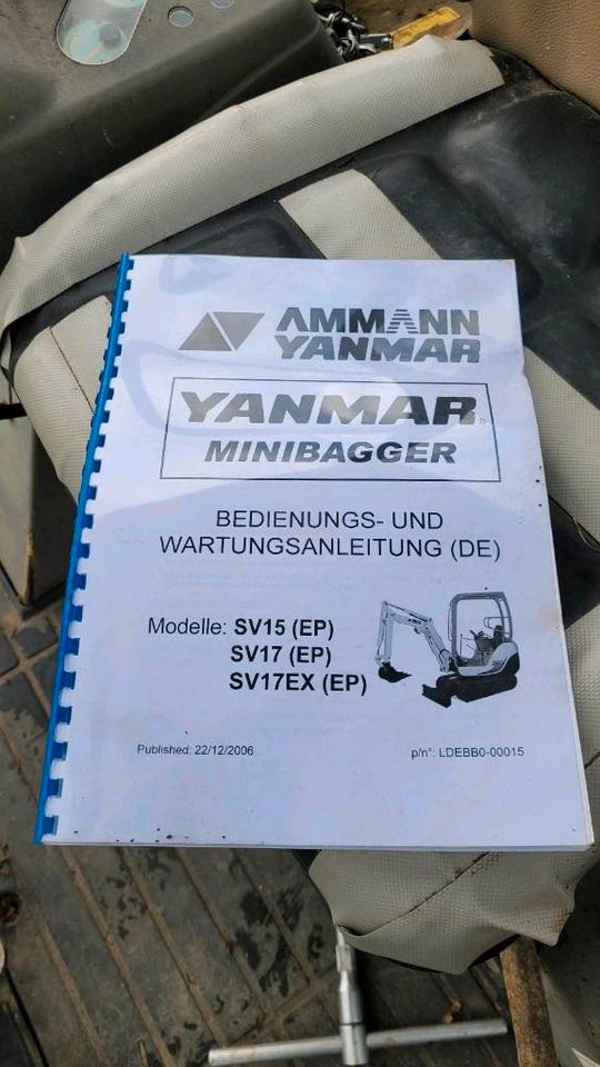 Minibagger Bagger Yanmar SV 15 in Germaringen