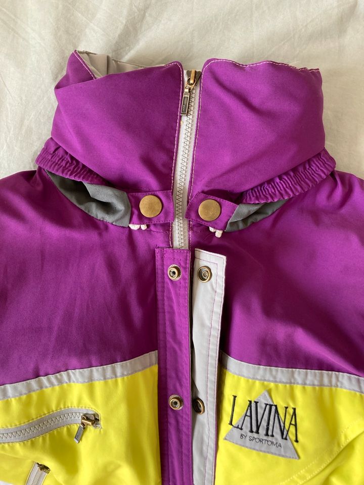 Vintage Jacke Ski Snowboard Lavina Sportoma gelb/violett M/L in Centrum