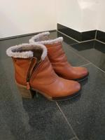 Stiefelette, Stiefel, Gr, 39, braun, beige, cognac, Leder Hessen - Lahntal Vorschau