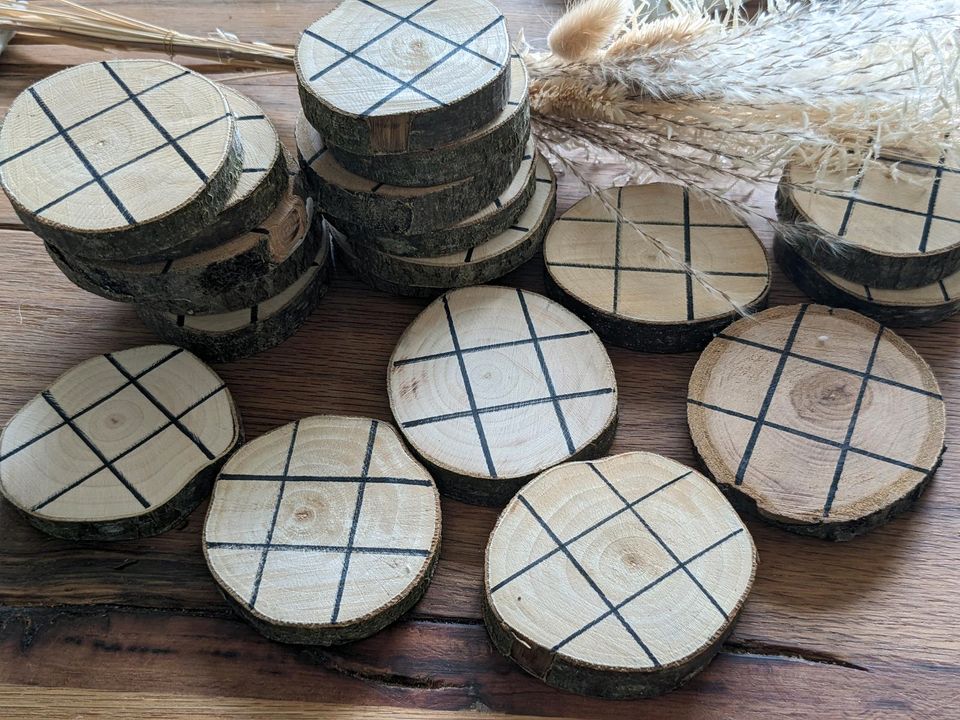 25 Tic Tac toe, Gastgeschenk, Holzscheiben in Aulendorf