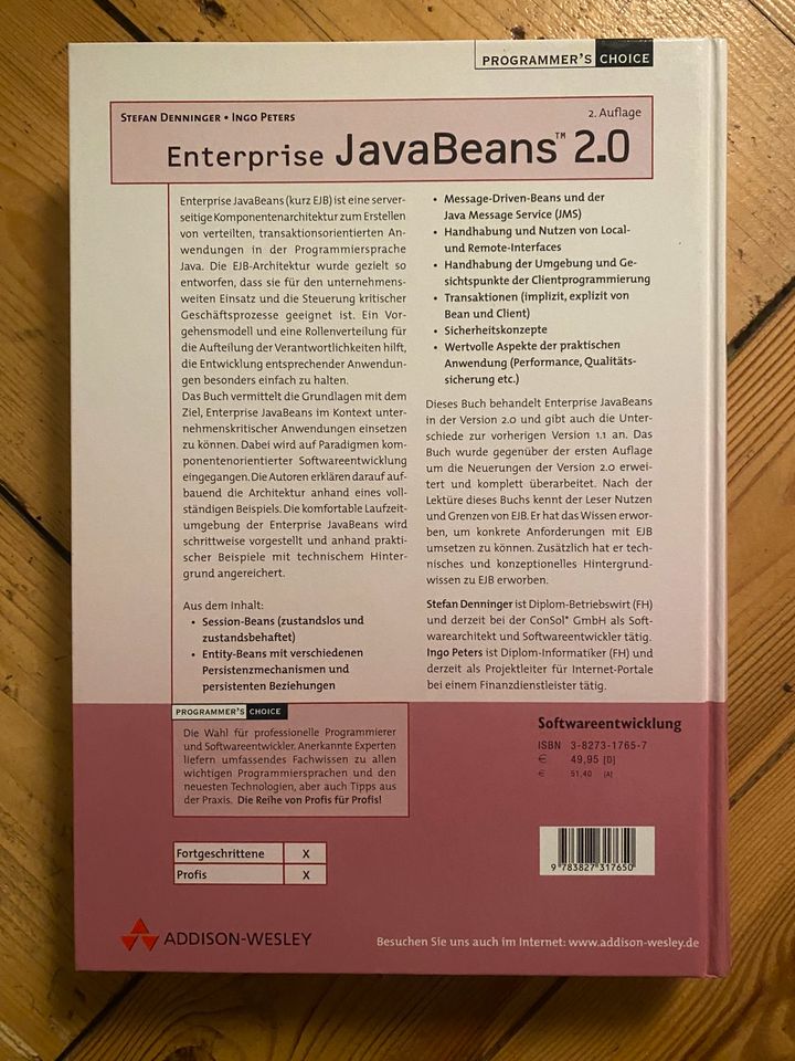 JavaBeans 2.0,IT, EDV, Studium in Paderborn