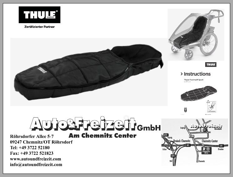 THULE Chariot Footmuff Fußsack * 20101003 * UVP 129 € in Röhrsdorf