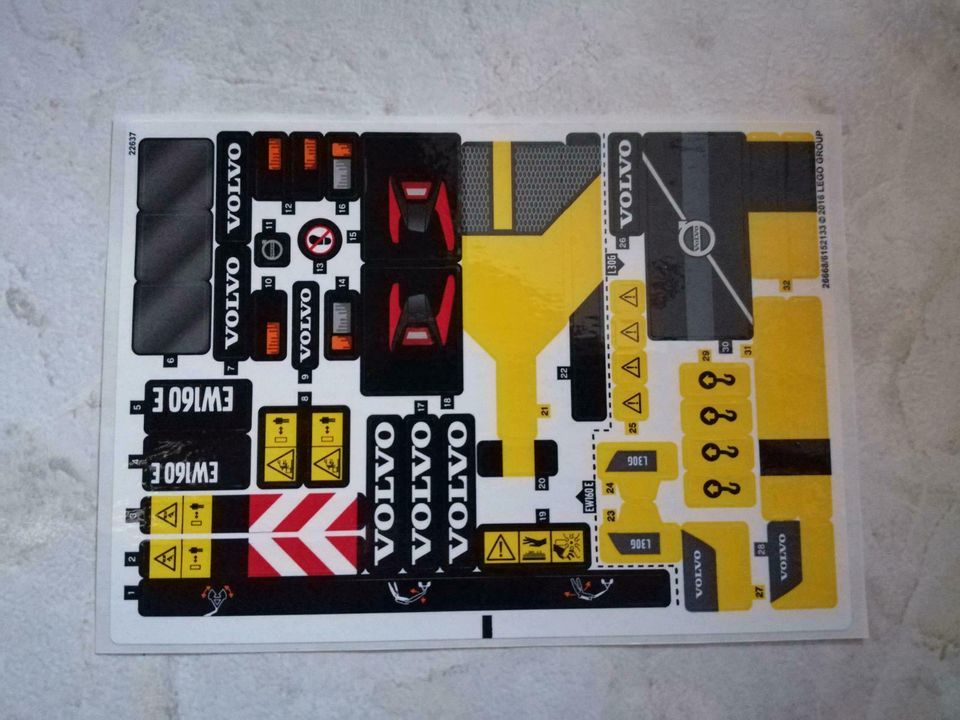 Lego technic 42053 Volvo Bagger Aufkleber sticker NEU in Arnsberg