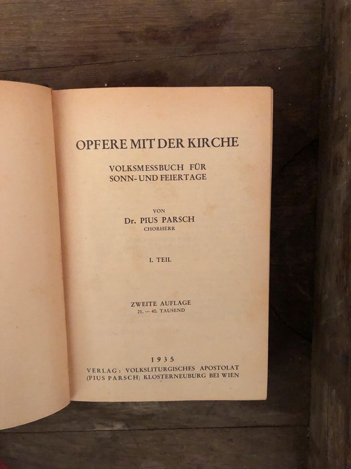 Volksmessbuch für Sonn- und Feiertage, Antiquarisches Buch 1935 in Karlsruhe