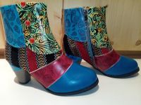 Hippie Stiefeletten, Kunstleder modisch bunt, Absatz 7cm Niedersachsen - Isenbüttel Vorschau