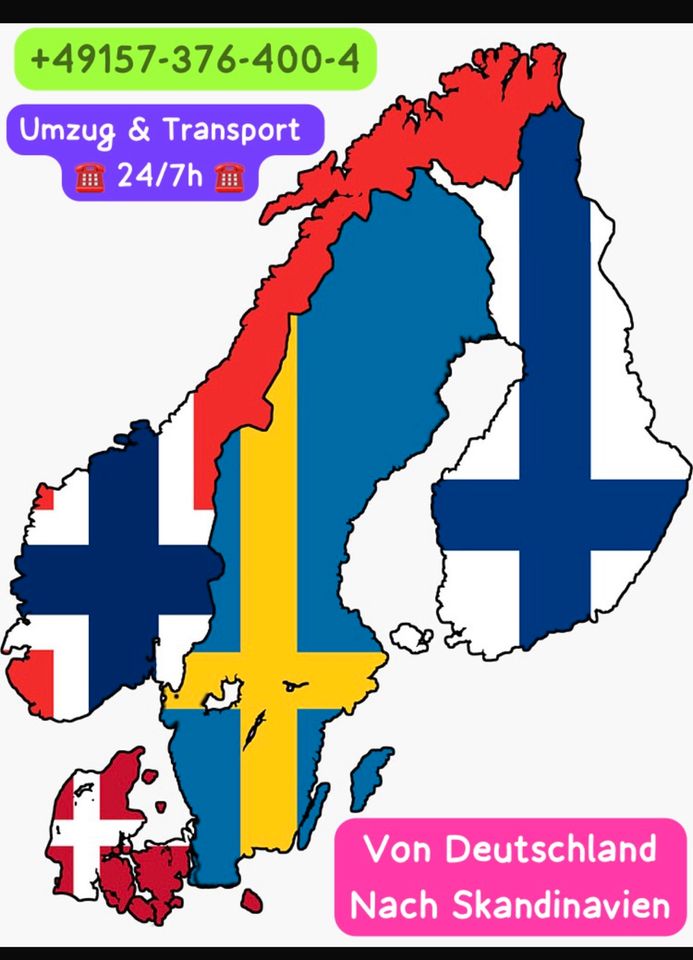 ⚠️ Umzüge ⚓️ Transporte ⚠️ Dänemark Norwegen Schweden Finnland in München