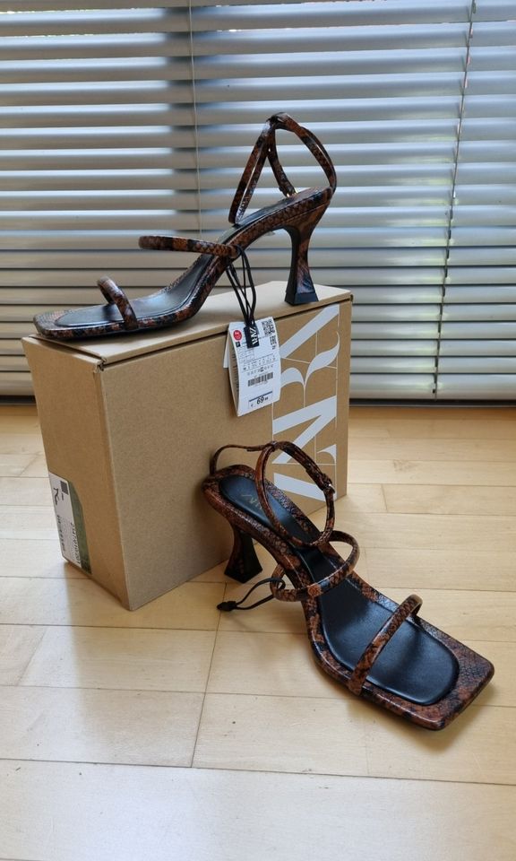 *ZARA* Echt Leder Riemchen Sandalen Braun 39 NP69,95€ NEU! in Ingolstadt