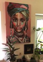 Bild auf Keilrahmen African Lady Wüstenfrau mit Turban Schönheit München - Ramersdorf-Perlach Vorschau