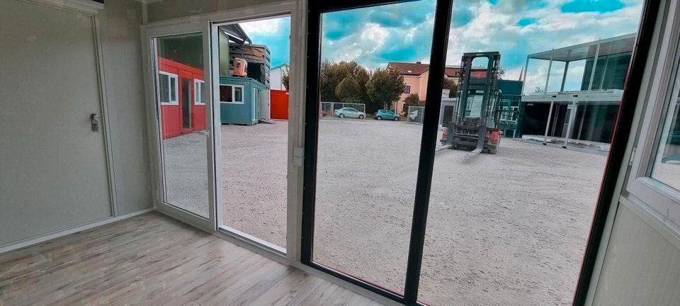 NEUER BÜROCONTAINER + GARANTIE + LIEFERUNG ► Mit Fenstern + Schiebetür + Laminatboden ◄ Sofort verfügbar - Modulare Containerlösungen Arbeitsplatzcontainer Baucontainer Büroeinheiten Modulare Baubüros in Mainz