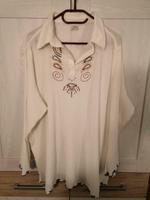 M&S Mode Tunika/Bluse 50/52 Crinkle weiß-braun Bayern - Ruderting Vorschau
