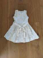 Kleid Petit Bateau Größe 104, Creme Gold mit Blumenmuster Baden-Württemberg - Mannheim Vorschau