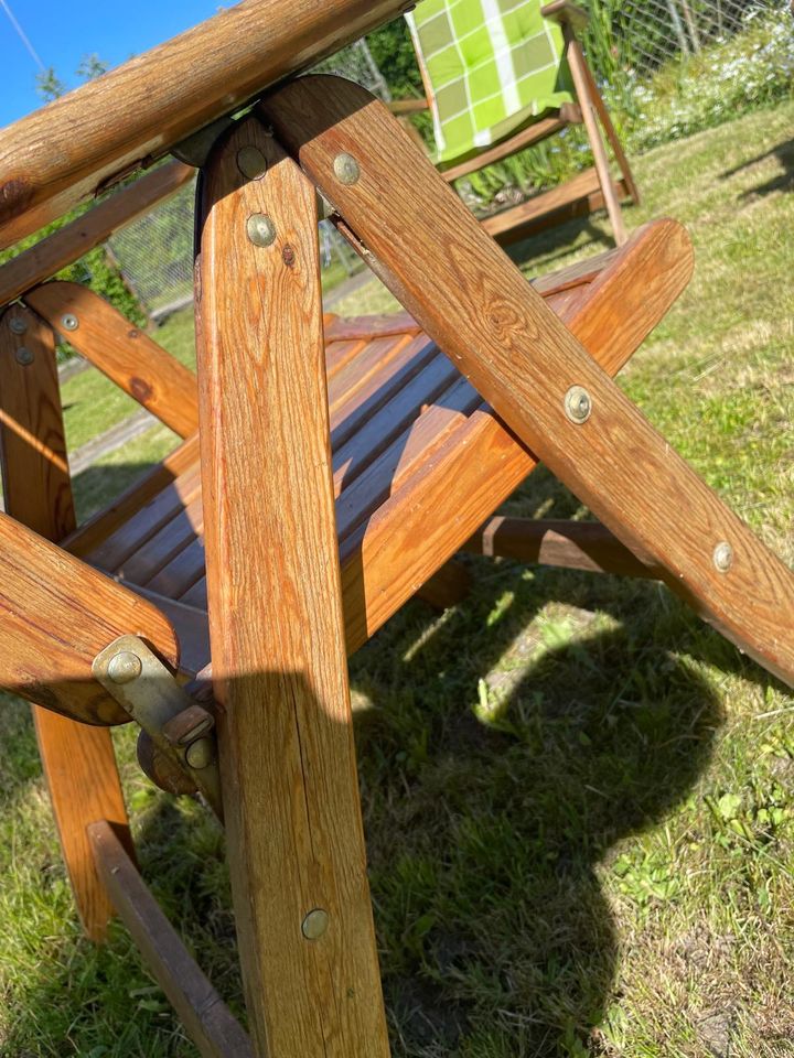 3 Gartenstühle Marke KWA aus Holz mit 3 Auflagen in Lindau
