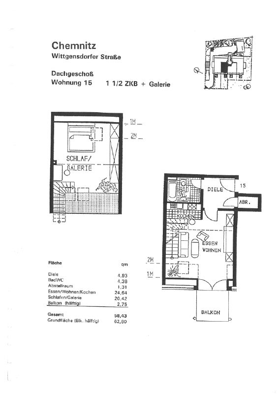 TRAUMHAFTE MAISONETTEWOHNUNG AM KÜCHWALD FÜR KAPITALANLEGER UND EIGENNUTZER... in Chemnitz