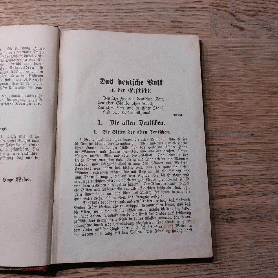 Schulbuch von 1895 "Das Vaterland" in Hahnenbach