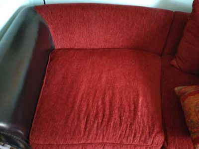 Couch Mega Sofa Rot Braun gebraucht, breite Sitzfläche in Heilbronn