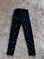 Leggings s.oliver 140 Schmetterlinge Silber Glitzer Marine Hessen - Obertshausen Vorschau