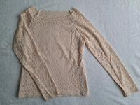 Bluse Spizten Oberteil Vila M beige Hautfarben Rosé Langarmshirt Niedersachsen - Emden Vorschau