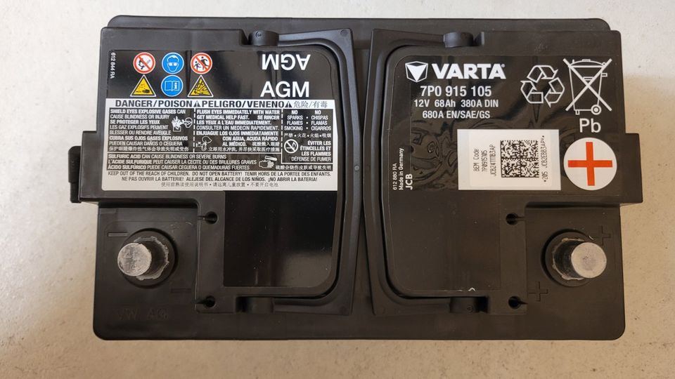 AGM Kfz Auto Batterie Akku 68 Ah VARTA 7P0 915 105 in Bayern - Kempten, Ersatz- & Reparaturteile