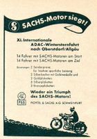 Fichtel &Sachs Werbung  Reklame-Anzeige 1954 "Siege" Vintage-Deko Baden-Württemberg - Steinen Vorschau