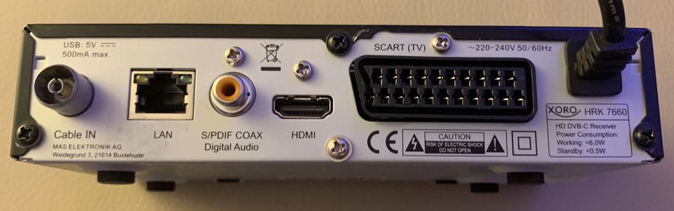 XORO HRK 7660 DVB-C digitaler HD Kabel-Receiver, HDMI, SCART, USB in Albstadt