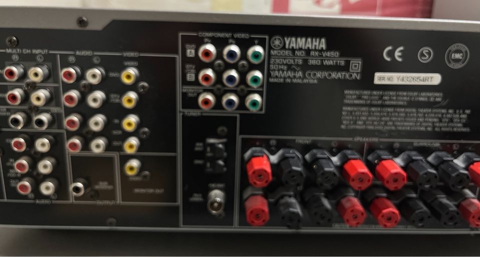 Yamaha Receiver Natural Sound RX-V450 plus 6 Boxen in Hirschberg a.d. Bergstr.