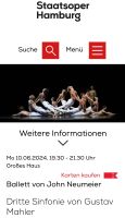 Dritte Sinfonie Gustav Mahler Ballett John Neumeier, 10.06.24HH Niedersachsen - Diekholzen Vorschau