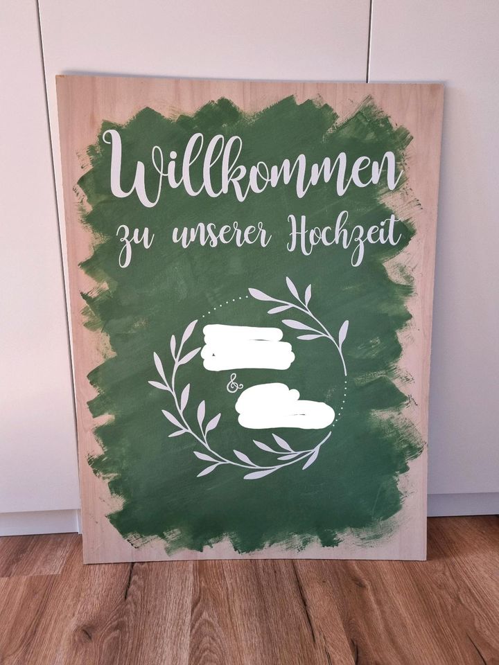 Willkommensschild Schild Holzschild | Hochzeit Deko Boho in Schweinfurt