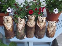 Kleine Bären aus Holz / Kettensägen Schnitzen Holzkunst Danner Bayern - Walpertskirchen Vorschau