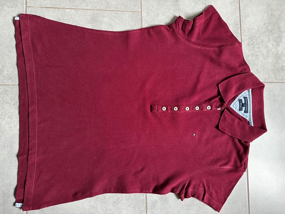 weinrotes Bordeaux rotes Tommy Hilfiger Shirt in Gr. L in Schwerin