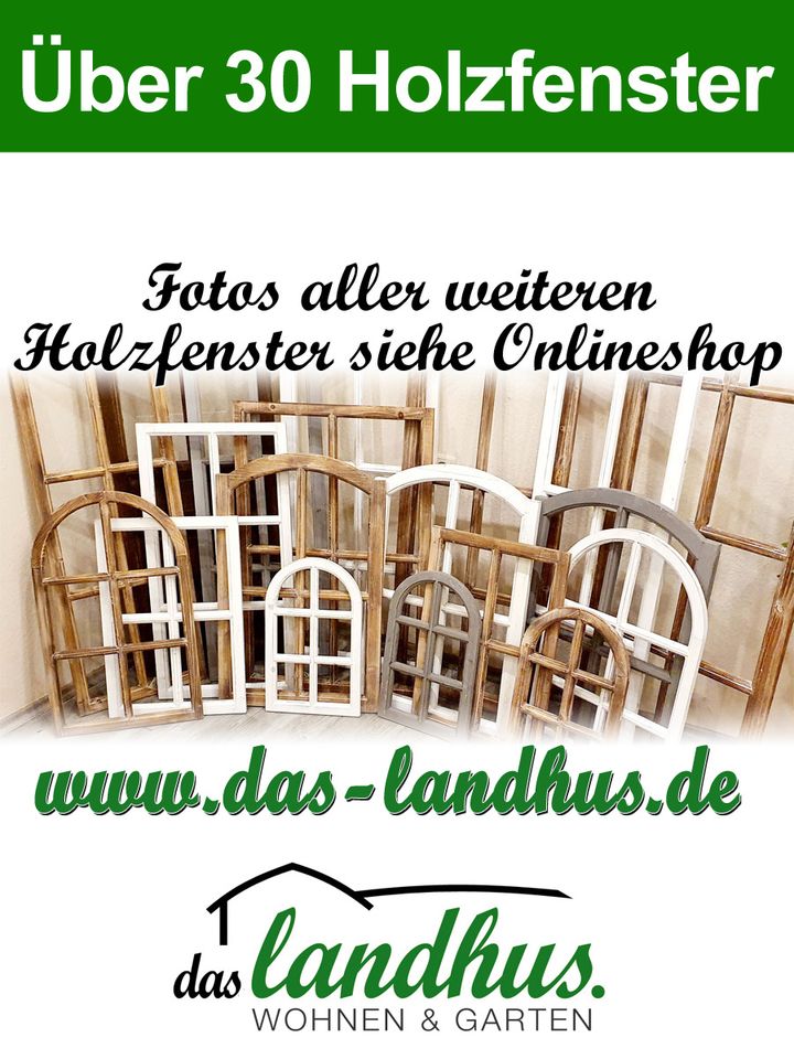 ღ Weißes Deko Holzfenster Shabby Chic Wanddekoobjekt Bilderrahmen in Kleve