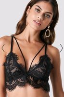 NEU NA-KD Raw Edge Double Strap Bra Spitze Bralette Schwarz M 38 Niedersachsen - Hildesheim Vorschau