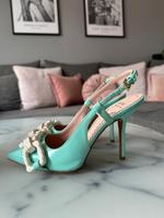 Moschino Cheap and Chic Schuhe 36 Blau Türkis Weiß Blogger Style Schleswig-Holstein - Lübeck Vorschau