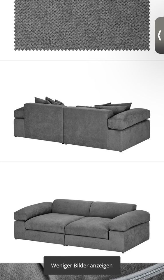 HÖFFNER Couch / Sofa grau (wie neu) in Schönefeld