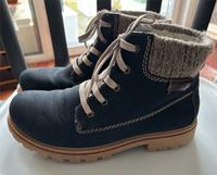 Rieker gefütterte Stiefeletten Nubuk marineblau 38 Schleswig-Holstein - Belau bei Wankendorf Vorschau