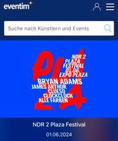 1 Ticket NDR2 Plaza Festival 01.06.2024 Niedersachsen - Goslar Vorschau
