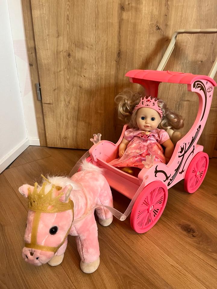 Baby Annabell Little Sweet Kutsche und Pony und Prinzessin in Hinte
