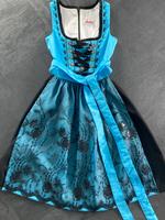 FUCHS Dirndl, Größe 32, aqua/ schwarz, Oktoberfest, neuwertig Bayern - Marktheidenfeld Vorschau
