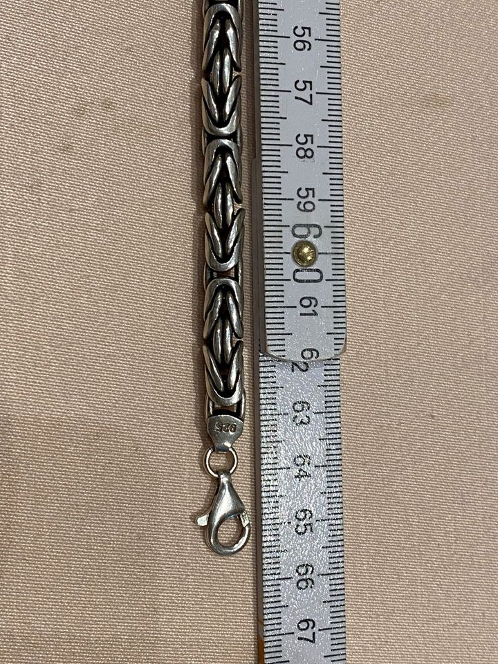 Königskette rund 925 Silber 7mm Durchmesser, 65cm lang, 169 Gramm in Kamen